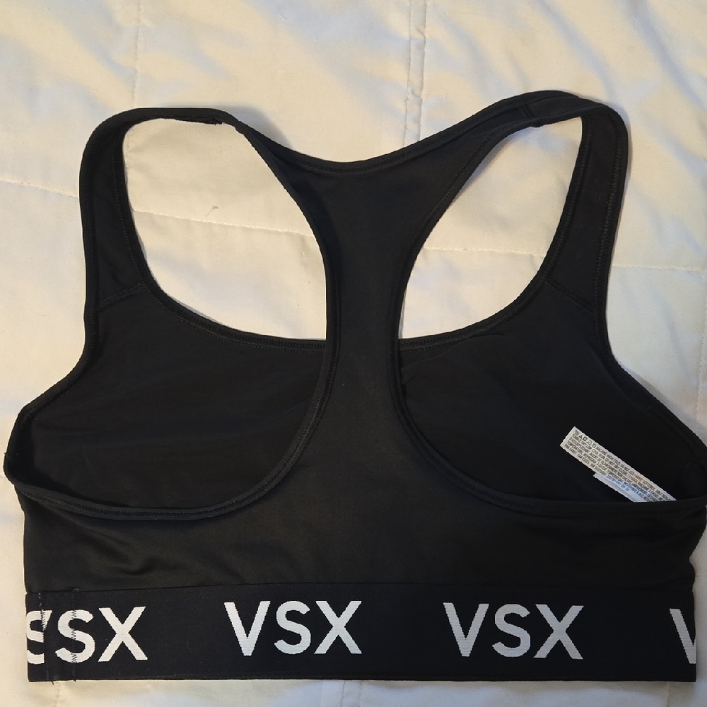VSX Black Sports Bra Size Large - Picture 2 of 2